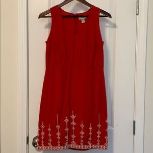 LOFT cotton A-line dress